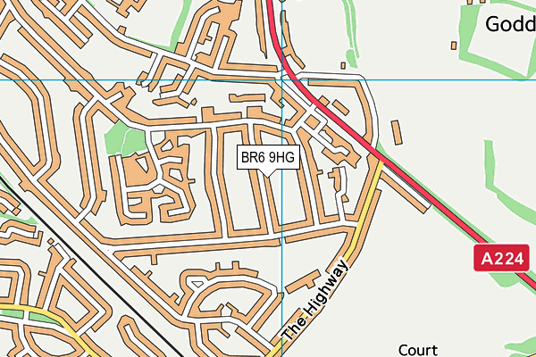 BR6 9HG map - OS VectorMap District (Ordnance Survey)