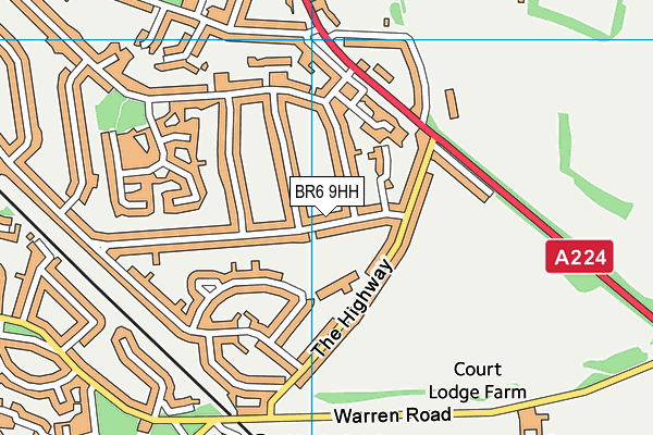 BR6 9HH map - OS VectorMap District (Ordnance Survey)