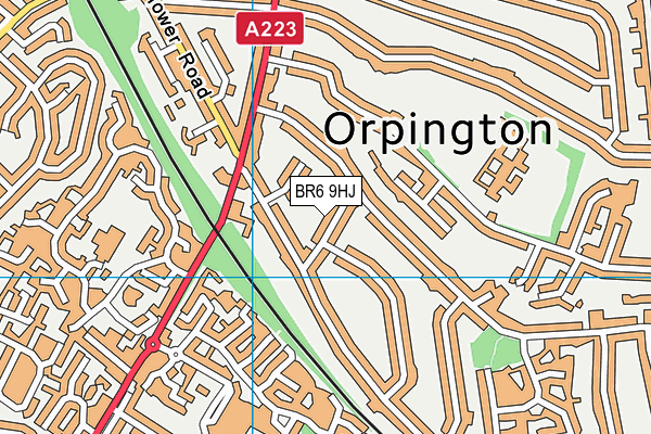 BR6 9HJ map - OS VectorMap District (Ordnance Survey)