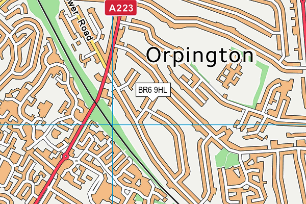 BR6 9HL map - OS VectorMap District (Ordnance Survey)