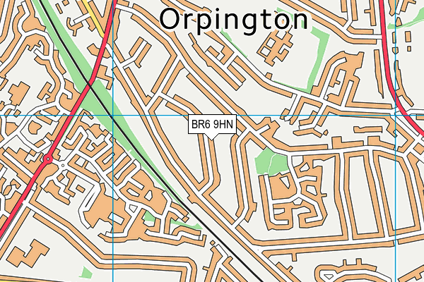 BR6 9HN map - OS VectorMap District (Ordnance Survey)