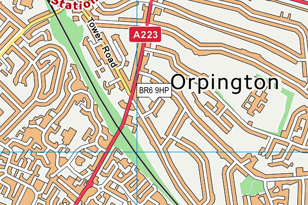 BR6 9HP map - OS VectorMap District (Ordnance Survey)