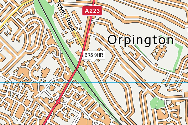 BR6 9HR map - OS VectorMap District (Ordnance Survey)