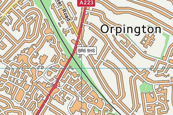 BR6 9HS map - OS VectorMap District (Ordnance Survey)