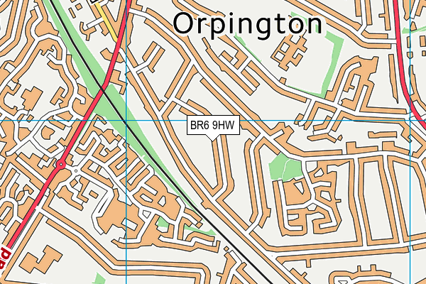 BR6 9HW map - OS VectorMap District (Ordnance Survey)