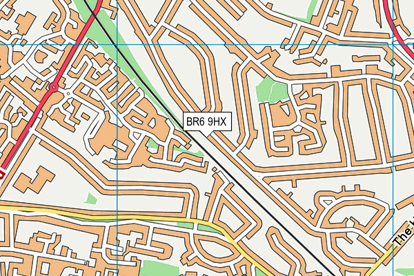 BR6 9HX map - OS VectorMap District (Ordnance Survey)