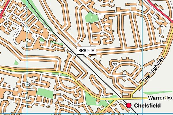 BR6 9JA map - OS VectorMap District (Ordnance Survey)