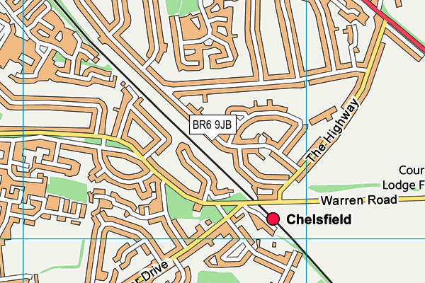 BR6 9JB map - OS VectorMap District (Ordnance Survey)