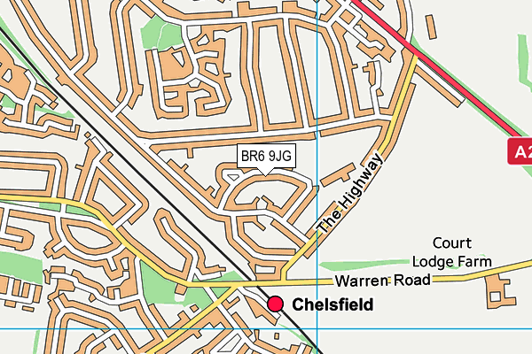 BR6 9JG map - OS VectorMap District (Ordnance Survey)