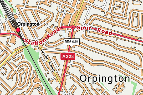 BR6 9JH map - OS VectorMap District (Ordnance Survey)