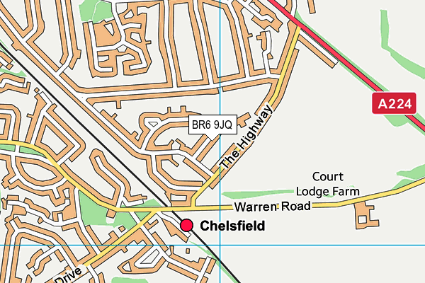 BR6 9JQ map - OS VectorMap District (Ordnance Survey)