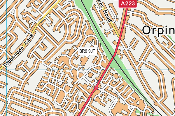BR6 9JT map - OS VectorMap District (Ordnance Survey)