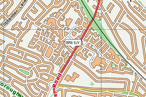 BR6 9JY map - OS VectorMap District (Ordnance Survey)