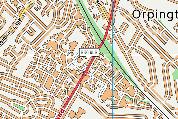 BR6 9LB map - OS VectorMap District (Ordnance Survey)