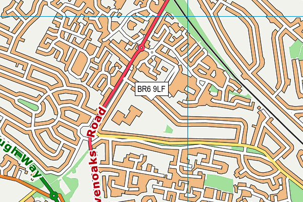 BR6 9LF map - OS VectorMap District (Ordnance Survey)