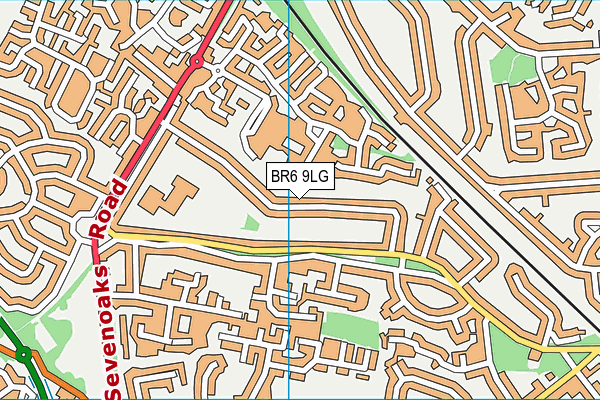 BR6 9LG map - OS VectorMap District (Ordnance Survey)