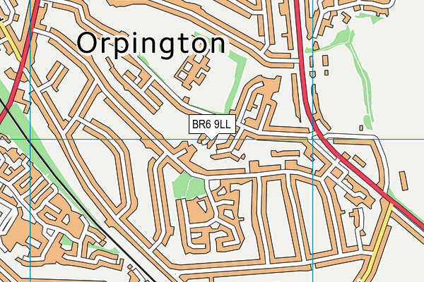 BR6 9LL map - OS VectorMap District (Ordnance Survey)