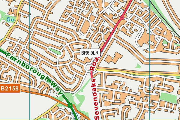 BR6 9LR map - OS VectorMap District (Ordnance Survey)