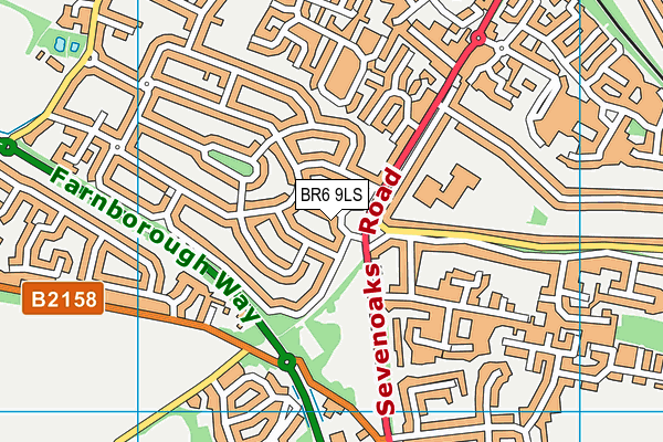 BR6 9LS map - OS VectorMap District (Ordnance Survey)