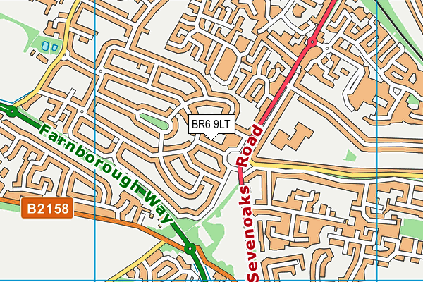 BR6 9LT map - OS VectorMap District (Ordnance Survey)