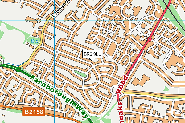 BR6 9LU map - OS VectorMap District (Ordnance Survey)