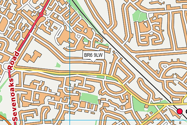 BR6 9LW map - OS VectorMap District (Ordnance Survey)