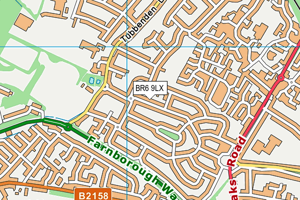BR6 9LX map - OS VectorMap District (Ordnance Survey)