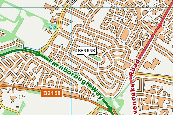 BR6 9NB map - OS VectorMap District (Ordnance Survey)