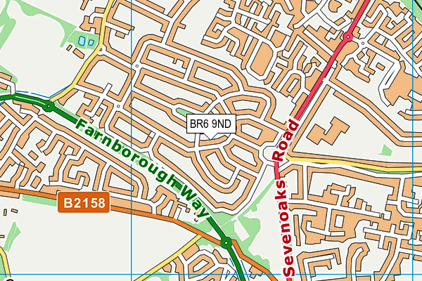 BR6 9ND map - OS VectorMap District (Ordnance Survey)