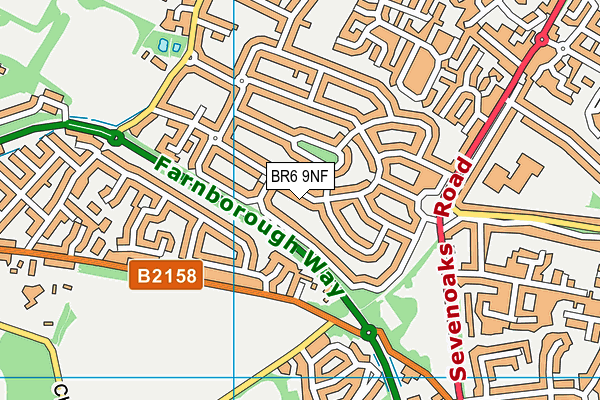 BR6 9NF map - OS VectorMap District (Ordnance Survey)