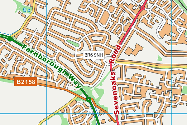 BR6 9NH map - OS VectorMap District (Ordnance Survey)