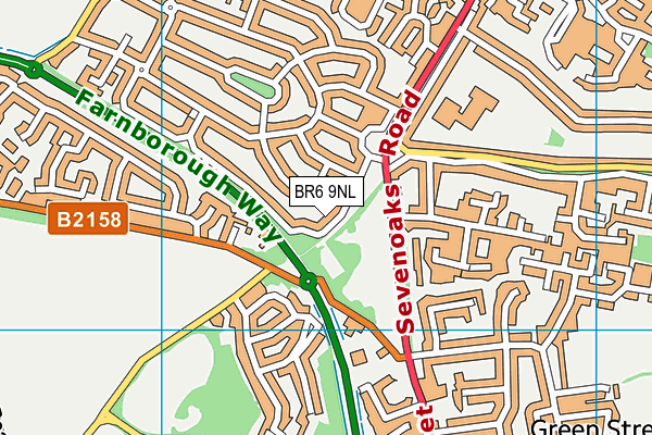 BR6 9NL map - OS VectorMap District (Ordnance Survey)