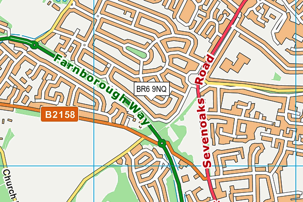 BR6 9NQ map - OS VectorMap District (Ordnance Survey)