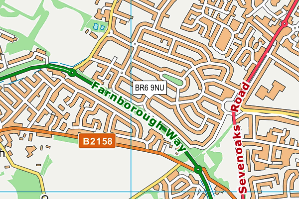 BR6 9NU map - OS VectorMap District (Ordnance Survey)