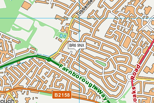 BR6 9NX map - OS VectorMap District (Ordnance Survey)