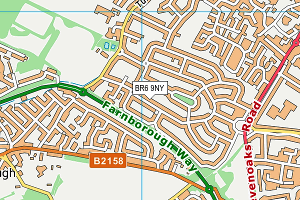 BR6 9NY map - OS VectorMap District (Ordnance Survey)