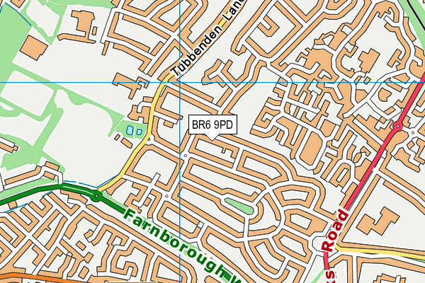 BR6 9PD map - OS VectorMap District (Ordnance Survey)