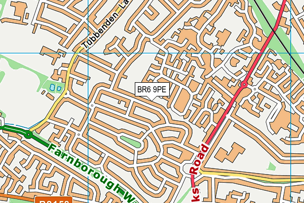 BR6 9PE map - OS VectorMap District (Ordnance Survey)