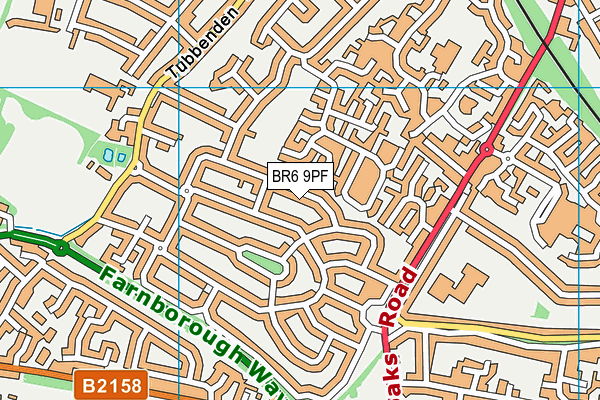 BR6 9PF map - OS VectorMap District (Ordnance Survey)