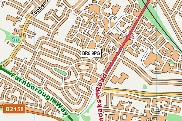 BR6 9PG map - OS VectorMap District (Ordnance Survey)