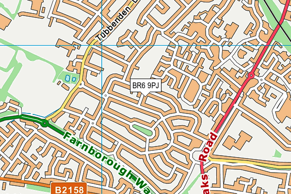 BR6 9PJ map - OS VectorMap District (Ordnance Survey)