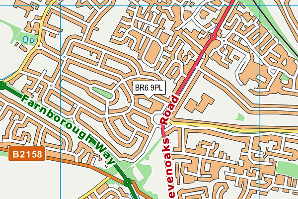 BR6 9PL map - OS VectorMap District (Ordnance Survey)