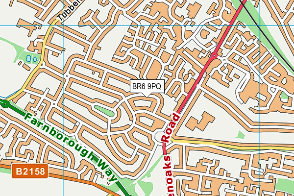 BR6 9PQ map - OS VectorMap District (Ordnance Survey)