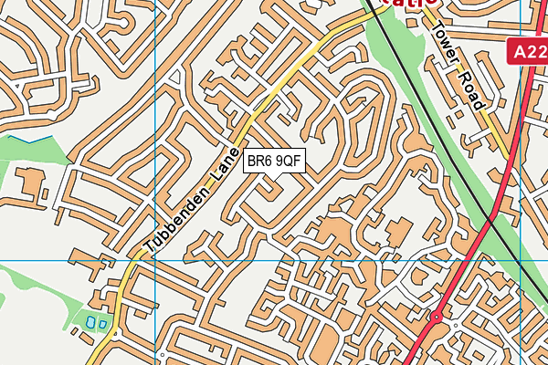 BR6 9QF map - OS VectorMap District (Ordnance Survey)