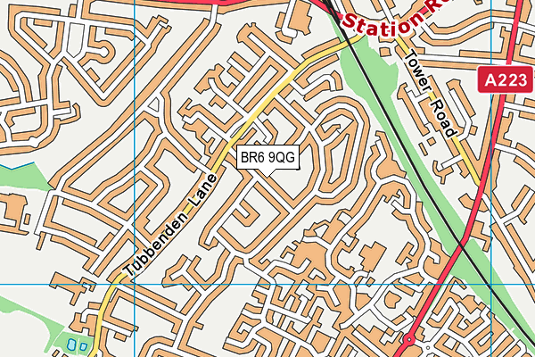BR6 9QG map - OS VectorMap District (Ordnance Survey)