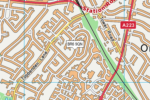 BR6 9QN map - OS VectorMap District (Ordnance Survey)