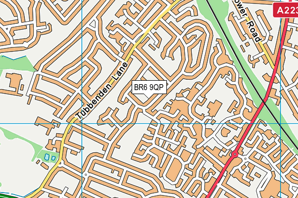BR6 9QP map - OS VectorMap District (Ordnance Survey)