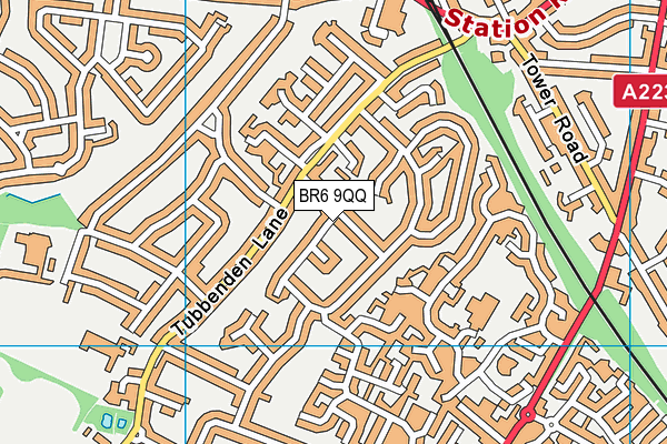 BR6 9QQ map - OS VectorMap District (Ordnance Survey)