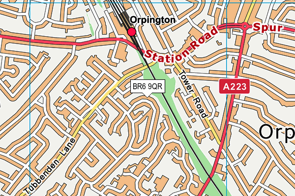 BR6 9QR map - OS VectorMap District (Ordnance Survey)