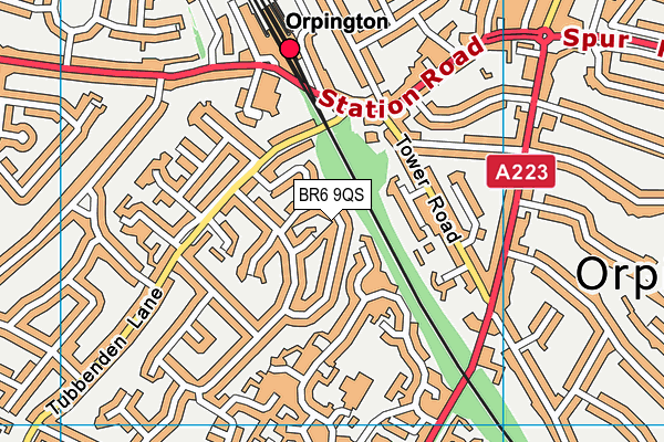 BR6 9QS map - OS VectorMap District (Ordnance Survey)